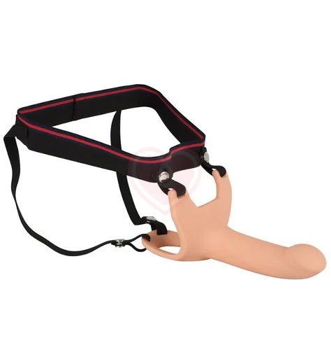 Полый фаллоимитатор на ремешках Strap-on Silicone Sleeve фото 1