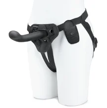 Вибрострапон с изгибом и пультом Pegasus G-Spot P-Spot чёрный