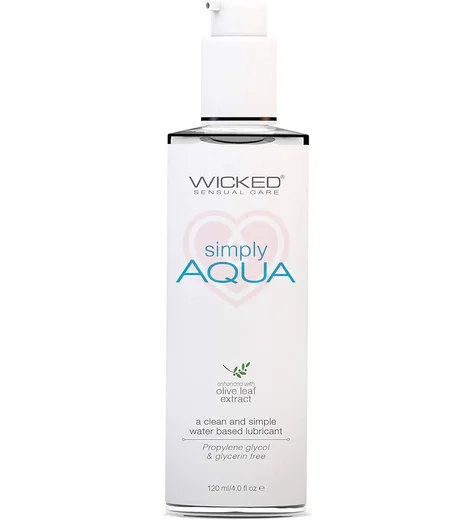 Лубрикант на водной основе Wicked Simply Aqua с экстрактом листа оливы 120 мл фото 1