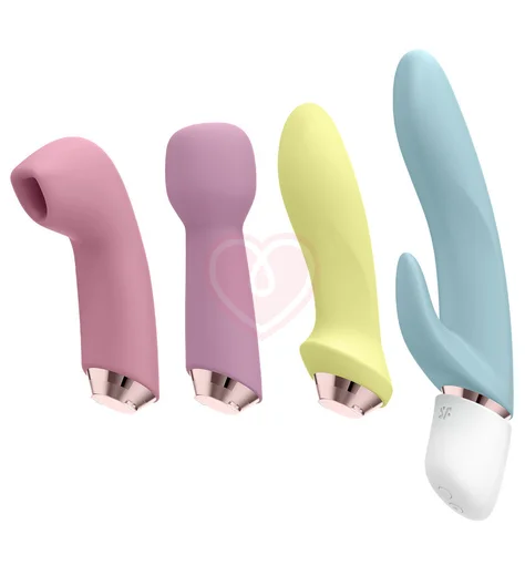 Набор Satisfyer Marvelous Four с 4 насадками для разной стимуляции фото 1