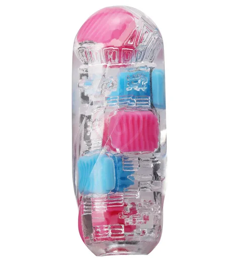 Мастурбатор Tenga Bobble Crazy Cubes розово-голубой фото 1