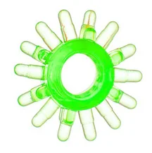 Кольцо эрекционное Toyfa Love Ring с усиками зеленое