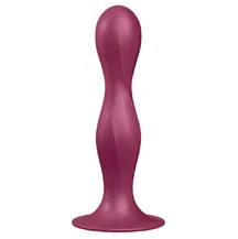 Фаллоимитатор Satisfyer Double Ball-R с внутренними шариками бордовый