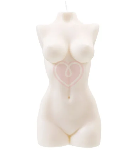 Интерьерная свеча в виде женского торса Pecado BDSM 22 см белая фото 1