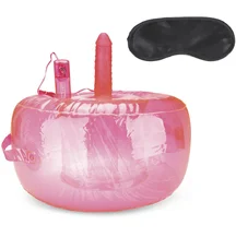 Надувная подушка с реалистичным вибратором Lux Fetish розовая