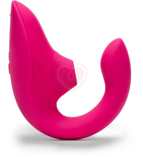 Вибратор для зоны G c бесконтактной стимуляцией клитора Womanizer Blend малиновый фото 12
