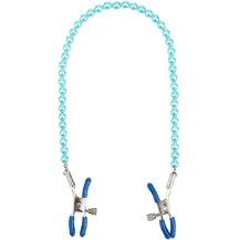 Зажимы на соски с цепочкой Kanikule голубые