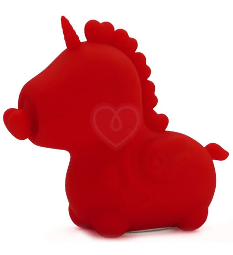 Клиторальный вибратор Unihorn Cupid's Beau с функцией пульсации красный фото 1