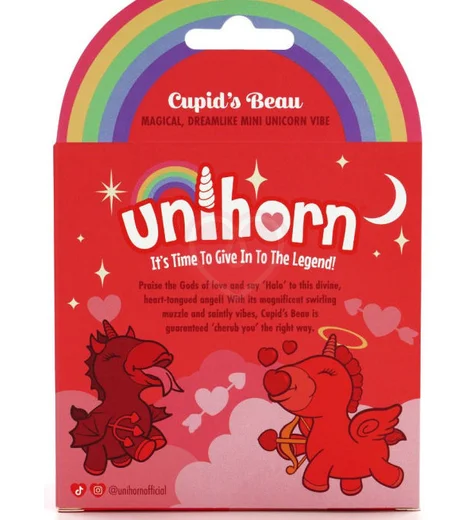 Клиторальный вибратор Unihorn Cupid's Beau с функцией пульсации красный фото 6