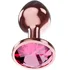 Анальная пробка с рубиновым кристаллом Diamond Ruby Shine L розовое золото фото 1