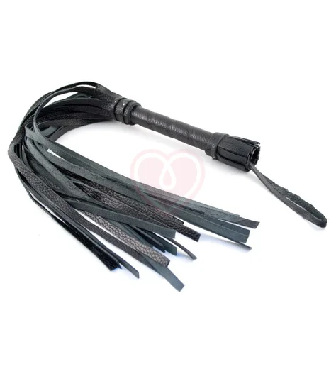 Плётка Sitabella кожаная 60 см чёрная фото 1