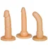 Страпон с 3 реалистичными сменными насадками Strap on! телесный фото 1