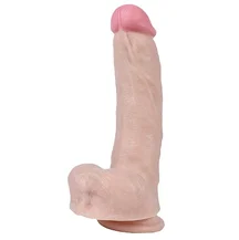Реалистичный фаллоимитатор с мошонкой на присоске Real Basic Toy 23 см
