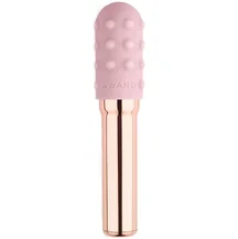 Большая вибропуля с двумя насадками Le Wand Grand Bullet розовое золото