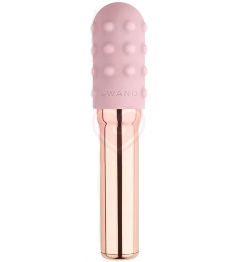 Большая вибропуля с двумя насадками Le Wand Grand Bullet розовое золото фото 1