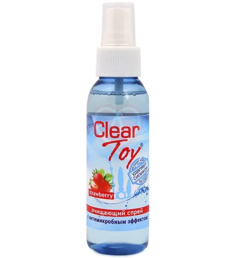 Очищающий спрей Clear Toy Strawberry клубничный 100 мл фото 1
