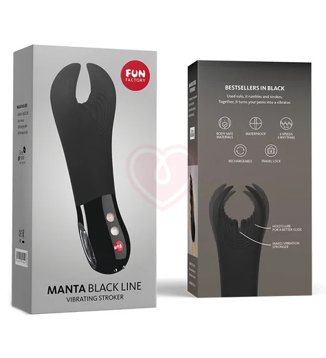 Вибратор с ласкающими кончиками Fun Factory Manta Black Line чёрный фото 4