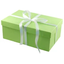 Подарочная коробка 23х15 см салатовая
