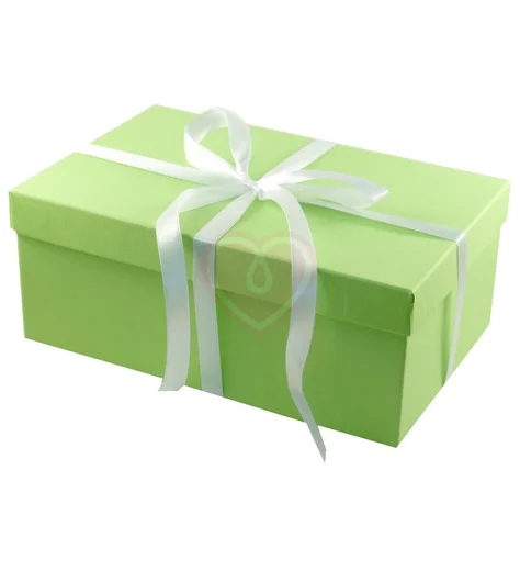 Подарочная коробка 23х15 см салатовая фото 1