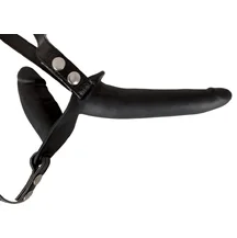 Двойной страпон на кожаных ремешках Double Strap On