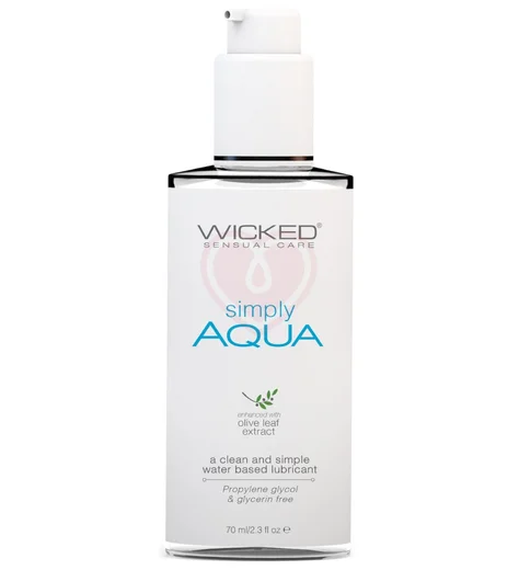 Лубрикант на водной основе Wicked Simply Aqua с экстрактом листа оливы 70 мл фото 1