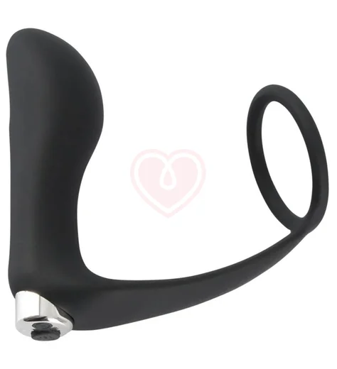 Анальный стимулятор с эрекционным кольцом Black Velvets фото 1