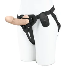 Реалистичный страпон Pegasus с вибрацией и пультом управления 16 см телесный