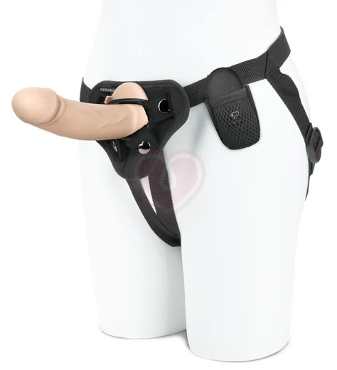 Реалистичный страпон Pegasus с вибрацией и пультом управления 16 см телесный фото 1