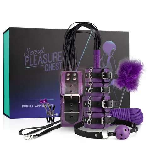 БДСМ-набор из 10 предметов Secret Pleasure Chest Purple Apprentice фиолетовый фото 1