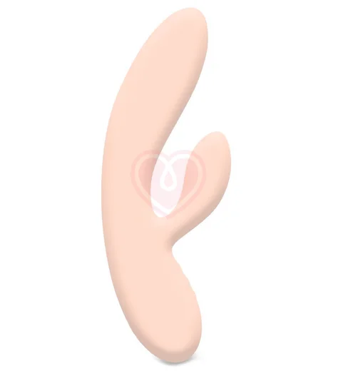 Вибратор с клиторальным стимулятором Lea Rabbit Vibrator Citrus персиковый фото 1