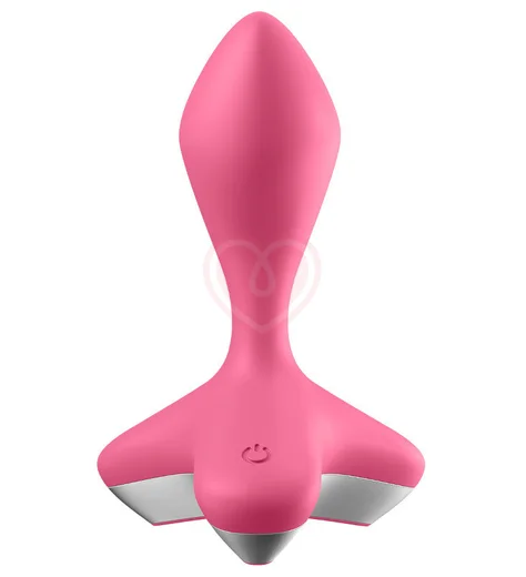 Анальная вибропробка Satisfyer Game Changer с приложением розовая фото 1