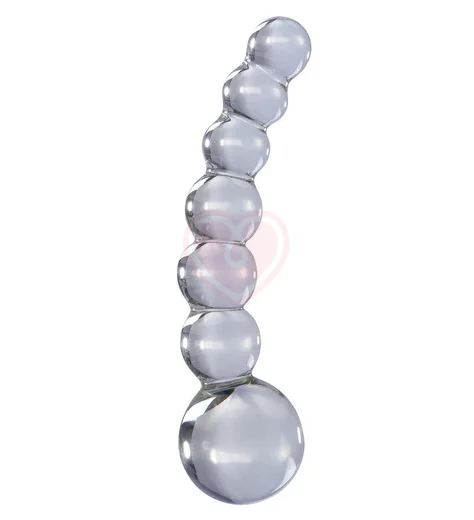 Стеклянный стимулятор Icicles №66 с шариками фото 1