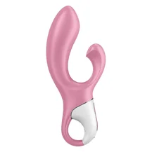 Расширяющийся вибратор с клиторальным стимулятором Satisfyer Air Pump Bunny 2 розовый