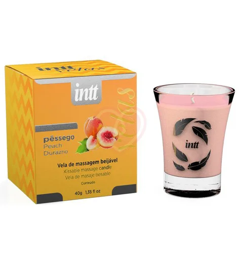 Массажная ароматическая свеча Intt Персик 40 г фото 1