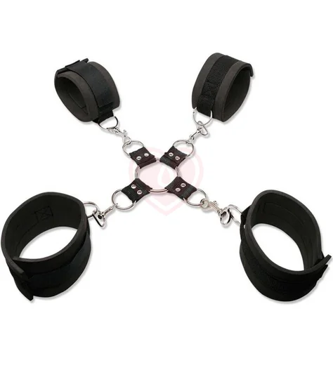 БДСМ-фиксация рук и ног Extreme Hog-Tie Kit черная фото 1