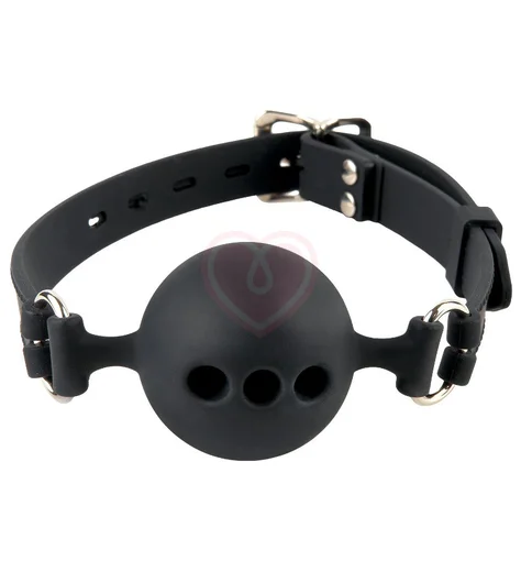 Силиконовый кляп с отверстиями для дыхания Silicone Breathable Ball Gag Small фото 1