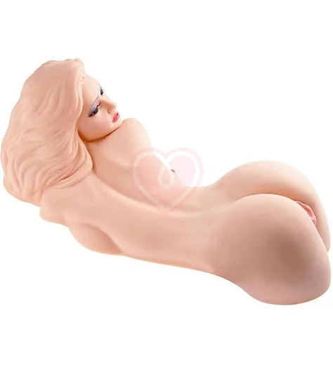 Мастурбатор лежащая на животе куколка Kokos Hera с тремя отверстиями и вибрацией фото 1