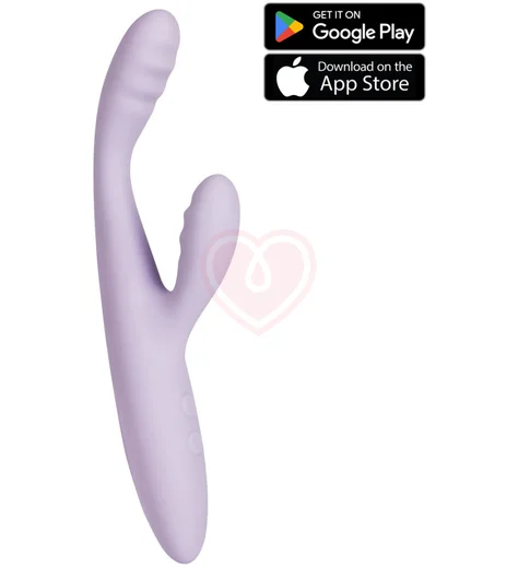 Вибратор с гибкой головкой и клиторальным стимулятором Svakom Cici+ 2 с функцией нагрева лиловый фото 1