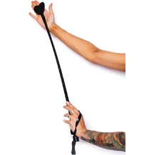 Стек Scandal из натуральной кожи и замши с хлопушкой-сердцем чёрный