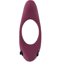 Эрекционное кольцо с двумя вибропулями Pure Passion Lunar бордовое