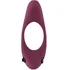 Эрекционное кольцо с двумя вибропулями Pure Passion Lunar бордовое фото 1