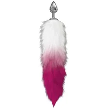 Анальная пробка Diamond Galaxy Pink с розовым хвостом