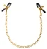 Зажимы на соски Pipedream Gold Chain Nipple Clamps чёрные с золотом фото 1