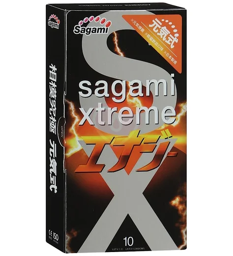 Презервативы ультратонкие Sagami Xtreme Energy со вкусом энергетика 10 шт фото 1