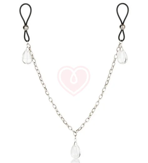 Зажимы на соски с цепочкой и кристаллами Nipple Play Non-Piercing Chain Jewelry Crystal фото 1