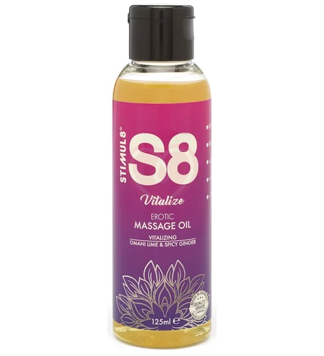 Массажное масло Stimul8 Vitalize Лайм и имбирь 125 мл фото 1