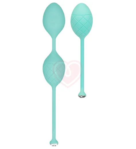 Набор из двух вагинальных шариков Pillow Talk Frisky зелёный фото 1