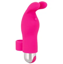 Вибронасадка на палец Finger Bunny розовая