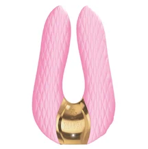 Мини-вибратор с двумя кончиками Shunga AIKO нежно-розовый