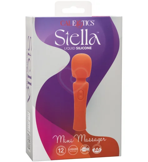 Мини-вибромассажёр Stella Liquid Silicone Mini Massager оранжевый фото 5